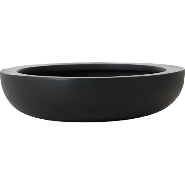 Vivanno Ciotola Decorativa In Fibra Di Vetro Plana, Antracite Opaco - 43X11 Cm-image