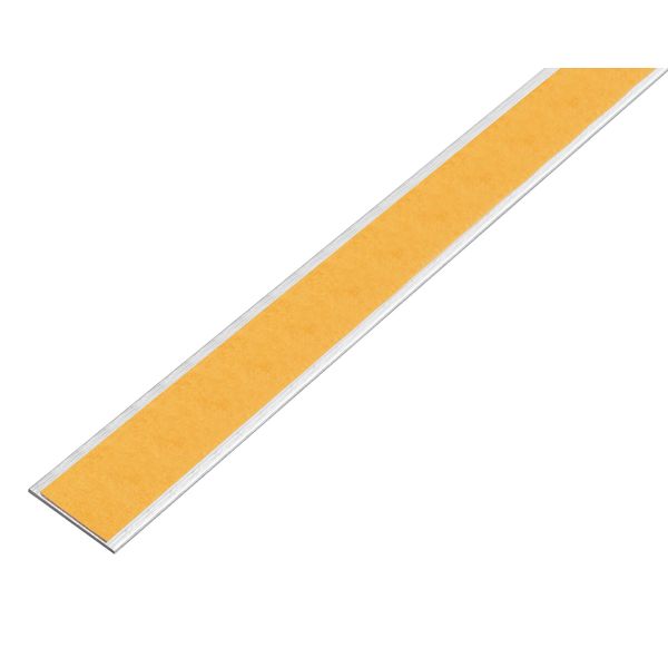 Alberts 488796 Barra Piatta, Autoadesiva, Alluminio, Design Acciaio Inox, Leggera, 2000 X 20 X 2 Mm-image