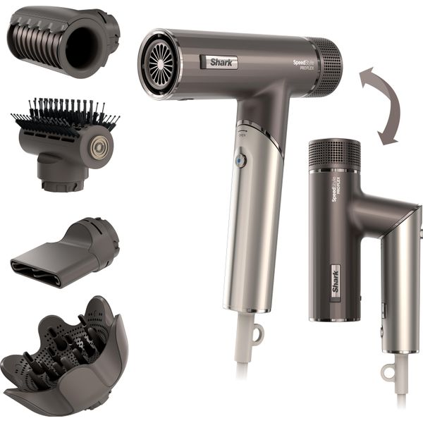 Shark HD542EU Asciugacapelli E Styler Speedstyle Pro Flex Grigio-image