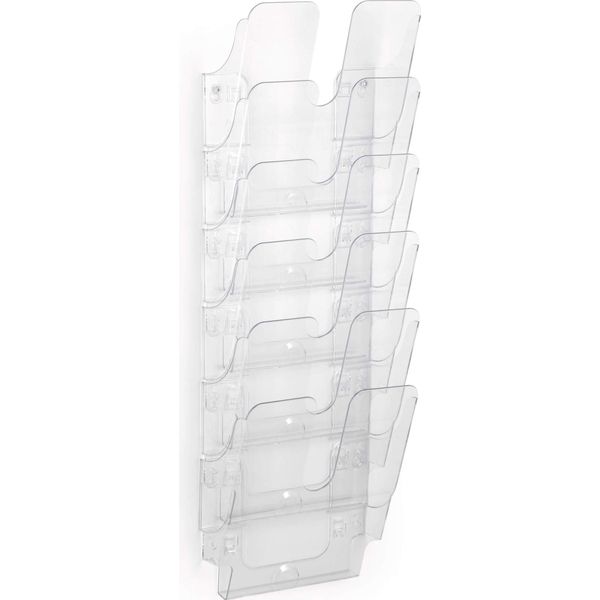 Durable Espositore Da Parete Flexiplus 6 A4 Verticale, 6 Pezzi, Trasparente, 1700008401-image