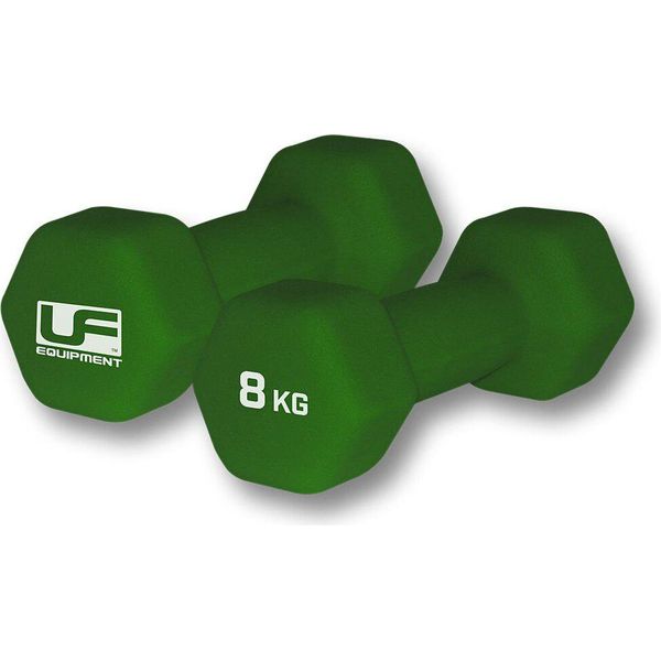 Manubri In Neoprene Urban Fitness - Pesi Esagonali 2 X 8 Kg Verde-image