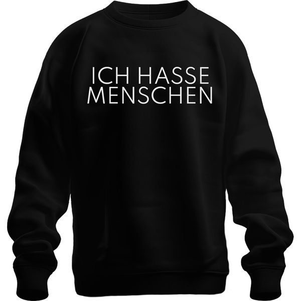 I Hate People Saying Sarcasm Antisocial Minimalist Unisex Sweatshirt Pullover, Nero, Xl-image