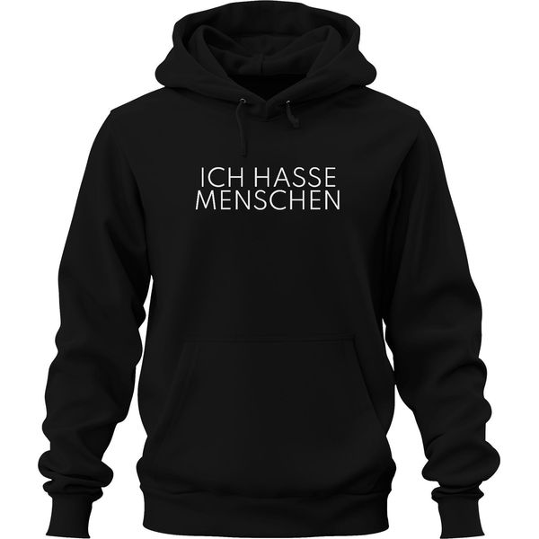 I Hate People Saying Sarcasm Antisocial Minimalist Unisex Hoodie Felpa Con Cappuccio, Nero, 3XL-image