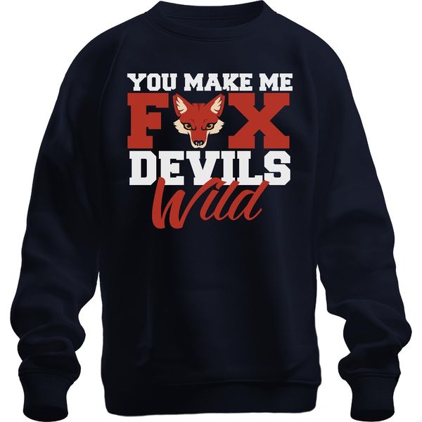 Mi Fai Diventare Una Volpe Selvaggia Fuchs Teufels Wild Bayrisch Spruch Unisex Felpa Pullover, Navy, 3XL-image