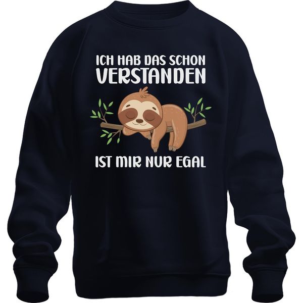 Capito Che Non Mi Interessa Il Bradipo Che Dorme Dice Ironia Unisex Felpa Pullover, Navy, Xl-image