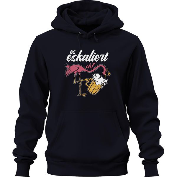è In Escalation Comunque Fenicottero Birra Godimento Spiaggia Festa Alcolici Mallorca Unisex Felpa Con Cappuccio Felpa Con Cappuccio, Navy, L-image