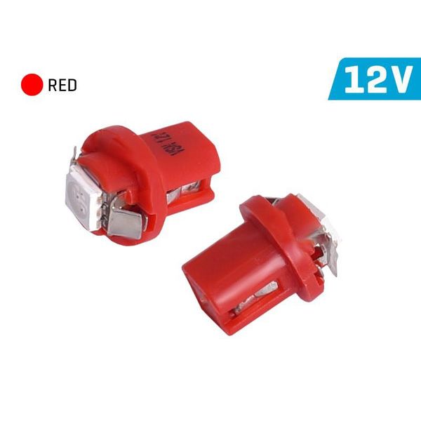 Vision T5 Bax B8.5D Lampadina 12V 1X 5050 Smd Led, Rosso, 2 Pz.-image