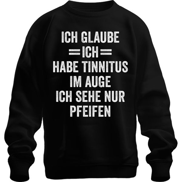 Tinnitus In The Eye Only See Whistling Divertente Ent Regalo Audiologo Unisex Felpa Pullover, Nero, L-image
