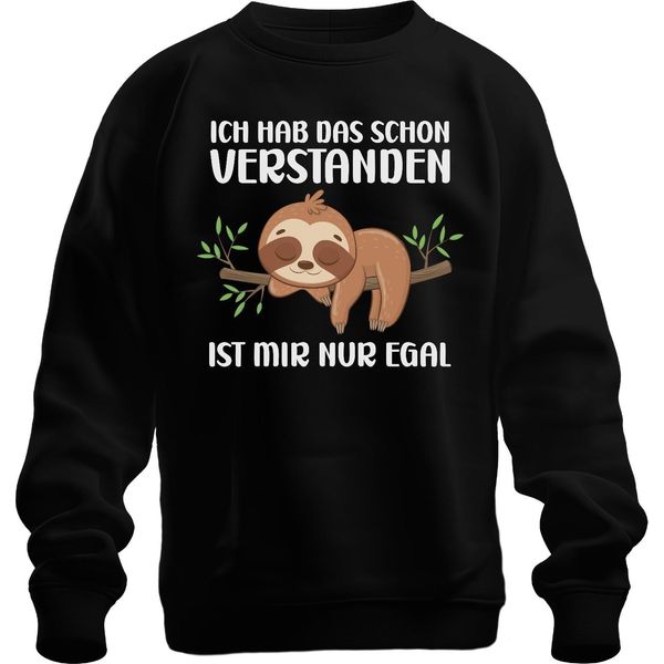 Capito Che Non Mi Interessa Il Bradipo Che Dorme Dice Ironia Unisex Felpa Pullover, Nero, L-image