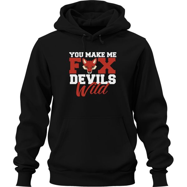 Tu Mi Fai Volpe Diavoli Selvatici Fuchs Teufels Wild Bayrisch Dicendo Felpa Con Cappuccio Unisex Con Cappuccio, Nero, 3XL-image