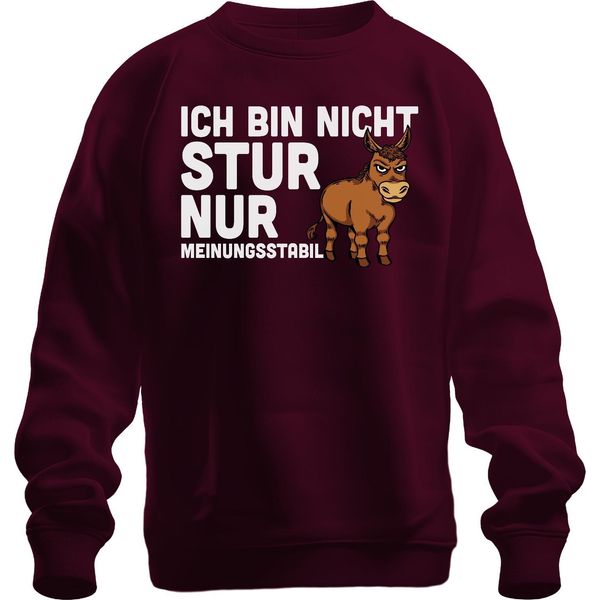 Non Testardo, Solo Supponente, Divertente Asino Che Dice Umorismo Regalo Felpa Unisex Pullover, Borgogna, M-image