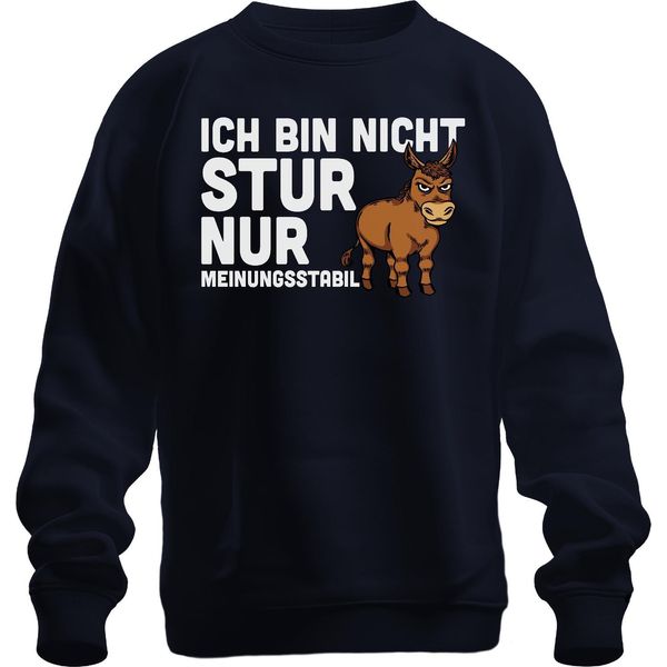Non Testardo, Solo Supponente, Divertente Asino Che Dice Umorismo Regalo Felpa Unisex Pullover, Navy, L-image