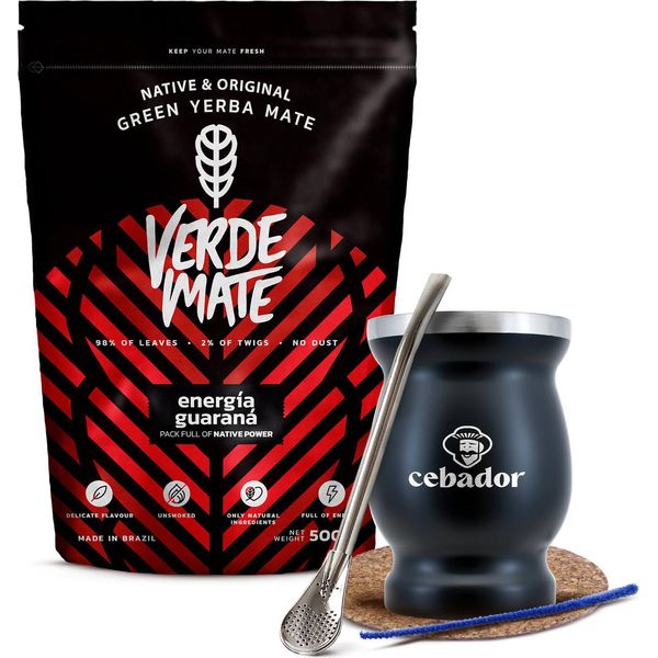 Verde Mate Energy Guarana Yerba Mate Set 500G + Bombilla-image