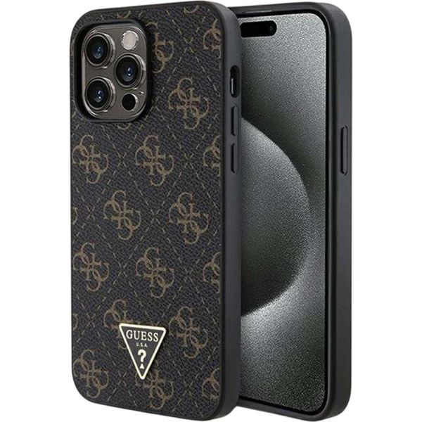 Guess Guhcp14Xpg4Gpk Iphone 14 Pro Max6.7 Czarny/Nero Custodia Rigida 4G Triangolo Metallo Logo-image