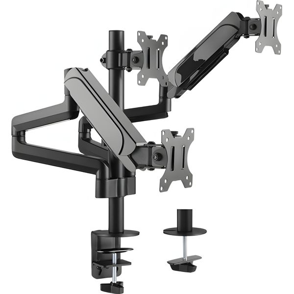 Hdwr Solidhand-As03 Supporto Per 3 Monitor, Supporto Triplo, Supporto Triplo, Nero Opaco-image