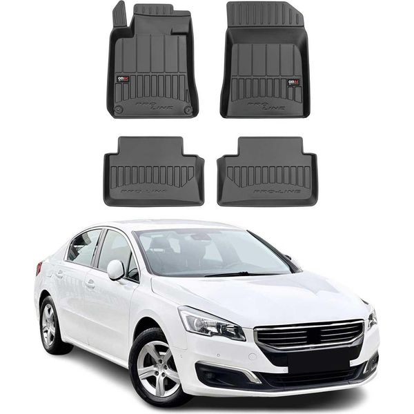2010-2018 Peugeot 508 Tappetini Tpe Nero 4 Pz-image