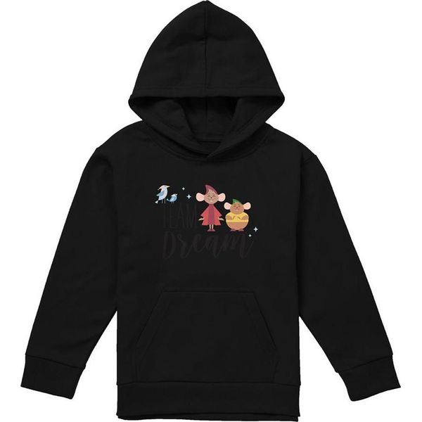 Cenerentola - Felpa Con Cappuccio "Team Dream"" Per Bambini TV22269 (152-158) (Nero)"-image