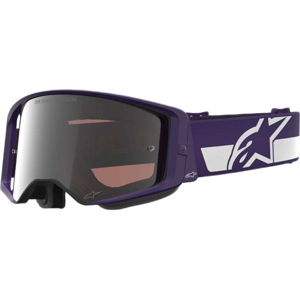 Occhiali Supertech Vision HUNTA96 Xxv, Alpinestars (Viola/Bianco, Plexi Argentato A Specchio) 2026-image