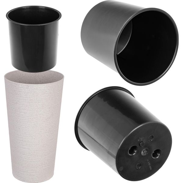 Inserto Kadax Per Vaso Di Piante, Inserto In Plastica Nera Per Piante, Inserto In Plastica Per Vaso Di Piante E Fiori, Inserto Per Vaso Di Piante, Vaso Interno-image