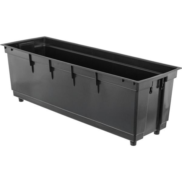 Inserto Kadax 56Cm Per Fioriera, Inserto In Plastica Nero Per Piante, Inserto In Plastica Per Fioriera E Cassetta Da Balcone, Inserto Per Fioriera, Vaso Interno (56,5 X 19 Cm)-image