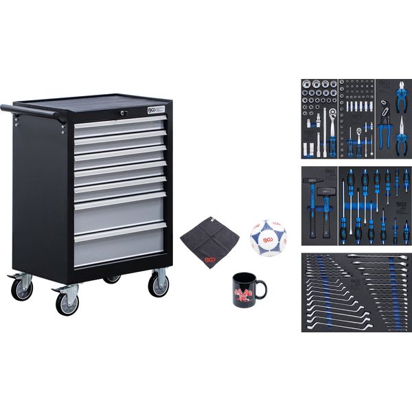 Bgs Carrello Da Officina 7 Cassetti Con 129 Utensili - 6065-image