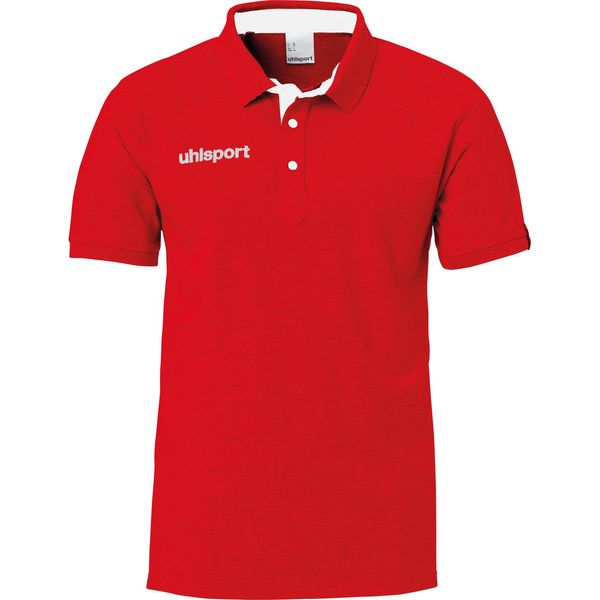 Uhlsport Calcio Essential Prime Polo Shirt Bambini Polo Rosso Bianco Taglia 164-image