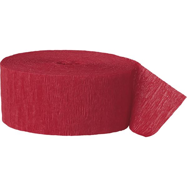 Rotolo Di Nastro Di Carta Crespa Unique Party (24,5 M) SG5381 (Taglia Unica) (Rosso)-image