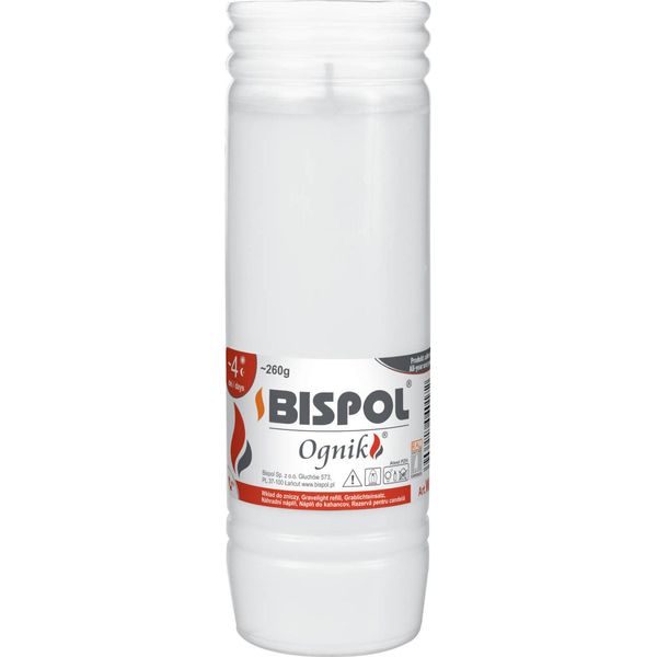 Bispol Ognik WP4 Inserto Per Candele Di Paraffina, 1 Pezzo (Tempo Di Combustione 4H)-image