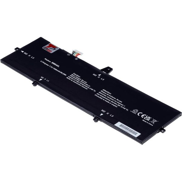 Batteria T6 Power Per Hewlett Packard Elitebook X360 1030 G4, Li-Poly, 7,7 V, 7300 Mah (56 Wh), Nero-image