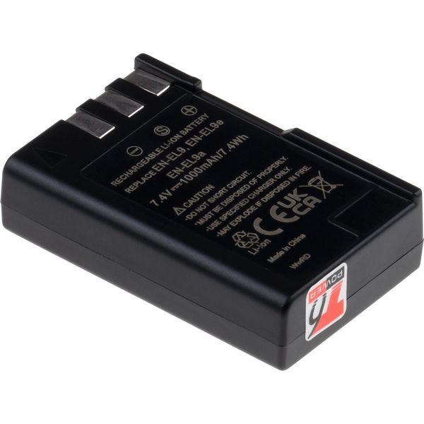 Batteria T6 Power Per Nikon D40X, Li-Ion, 7,4 V, 1000 Mah (7,4 Wh), Nero-image