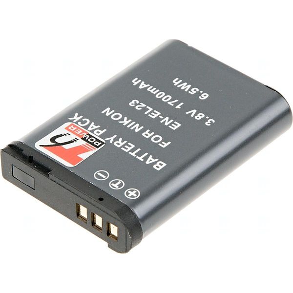 Batteria T6 Power Per Fotocamera Digitale Nikon, Numero Di Parte EN-EL23, Li-Ion, 3,8 V, 1700 Mah (6,4 Wh), Nero-image