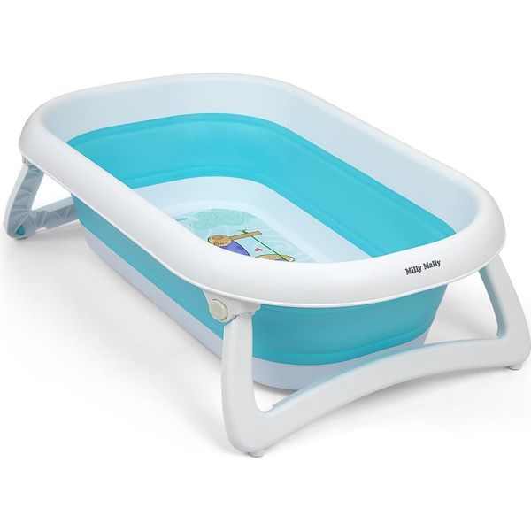 Milly Mally Vaschetta Pieghevole Per Bambini Blu Acqua Con Scarico-image