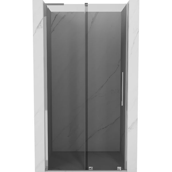 Mexen Velar L Porta Doccia Scorrevole 90 Cm, Grafite, Cromo - 871-090-003-41-01-image