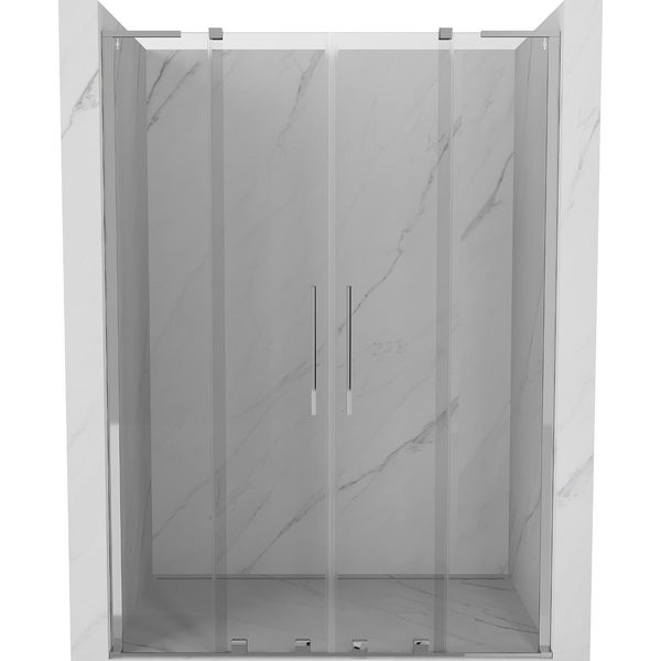 Mexen Velar L Duo Porte Doccia Scorrevoli 140 Cm, Trasparente, Cromo - 871-140-003-02-01-image