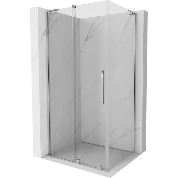 Mexen Velar L Cabina Doccia Scorrevole 90 X 120 Cm, Trasparente, Cromo - 871-090-120-03-01-image