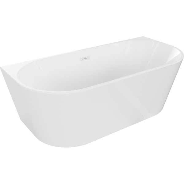 Mexen Oval Vasca Da Bagno Indipendente A Parete 150 X 75 Cm, Bianca, Troppo Pieno Bianco - 52671507500-20-image