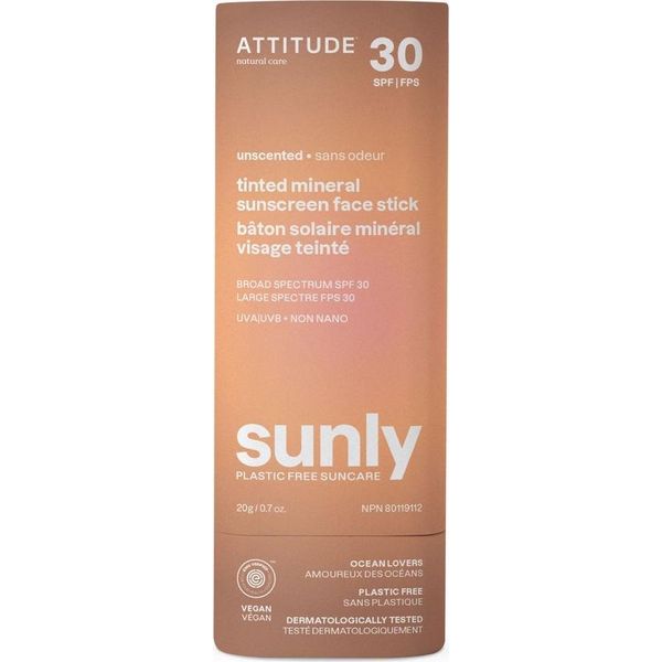 Stick Solare Minerale Rivestito Di Bronzo, Spf 30, Senza Profumo, Sunly, Attitude-image