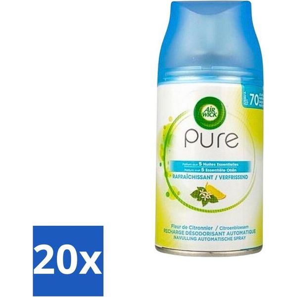 Air Wick Freshmatic – Ricarica Per Deodorante Per Ambienti – Rinfrescante Con Oli Essenziali Puri – 250 Ml - Confezione Risparmio - 20 Pezzi-image