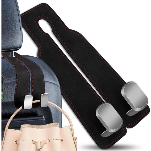 Edibazzar | Supporto Per Poggiatesta Auto Con Portacellulare, Pieghevole, Doppio Gancio-image