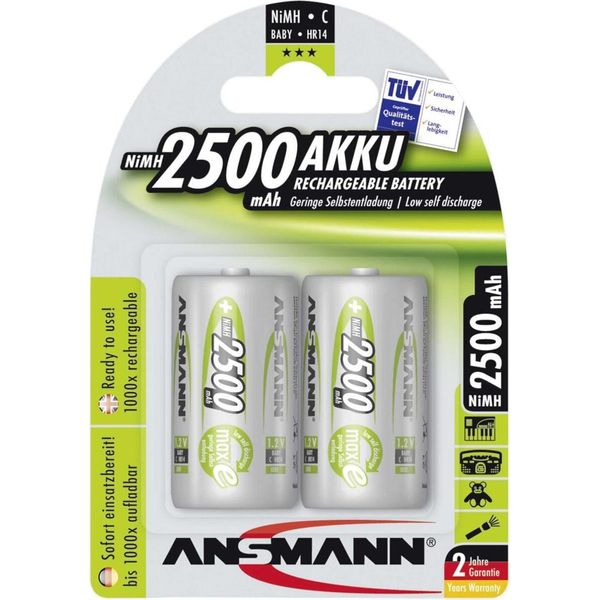 Ansmann 5030912 1X2 Ansmann Maxe Nimh Batteria Ricaricabile Baby C 2500 Mah 5030912-image