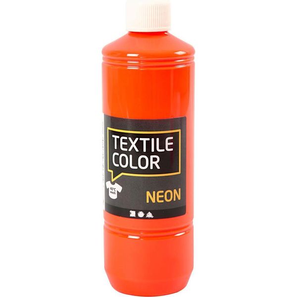 Textile Colour Vernice Tessile Semicoprente - Arancione Neon, 500Ml-image