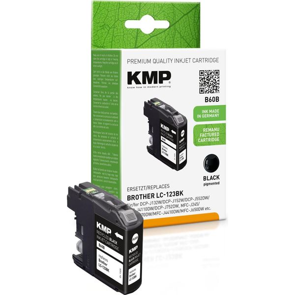 Kmp Printtechnik Ag 1525,4001 Kmp Patrone Brother Lc-123Bk Black 600 S. B60B-image
