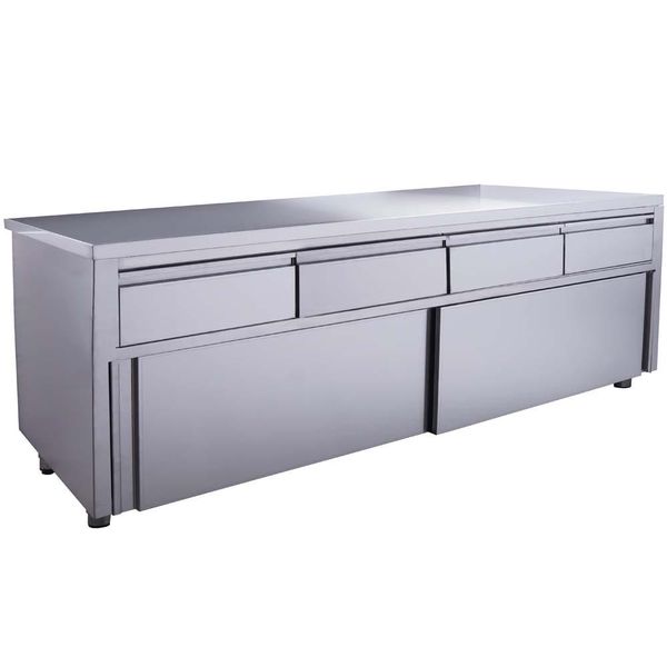 Armadio Ad Ante Scorrevoli Saro Con 4 Cassetti, 1800X700Mm-image