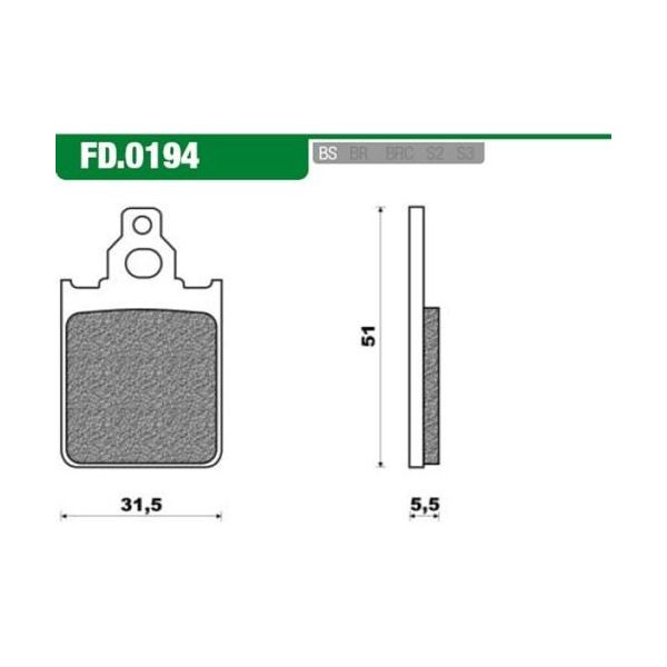 Blocchetto Freno A Disco Newfren FD0194 Quartz Ital-image