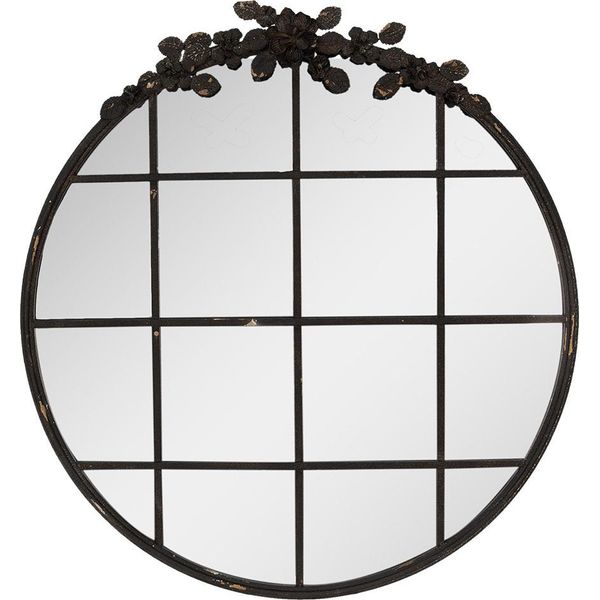 Specchio Clayre & Eef 81 Cm Ferro Nero-image