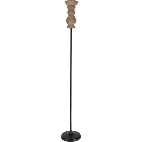 Candeliere Clayre & Eef 102 Cm In Legno Nero Marrone-image