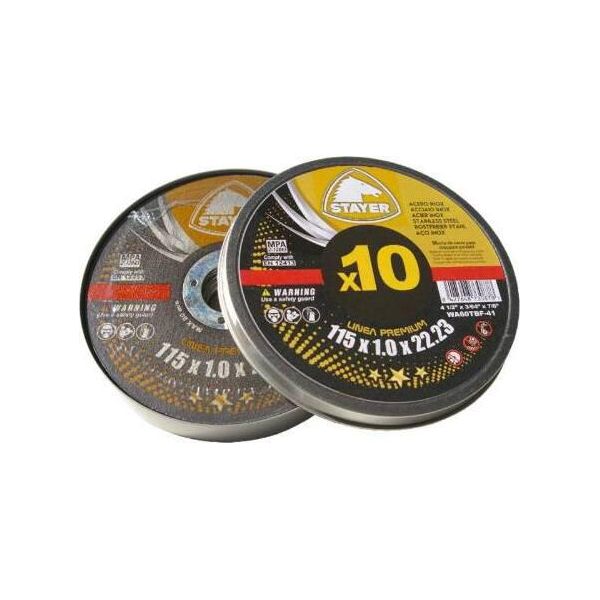 Disco Da Taglio Per Metalli Premium T41, Ø 125 X 1 X 22,23 Mm, 10 Pezzi, Stayer-image
