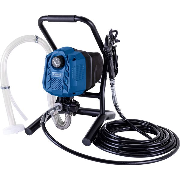 Sistema Di Verniciatura Scheppach ACS4000 Pistola A Spruzzo 9 M Di Tubo Flessibile | 550 W 110 Bar | Portata 1,25 L/Min | Fino A 420 M²/H | Con 2 Ugelli E 2 Filtri-image