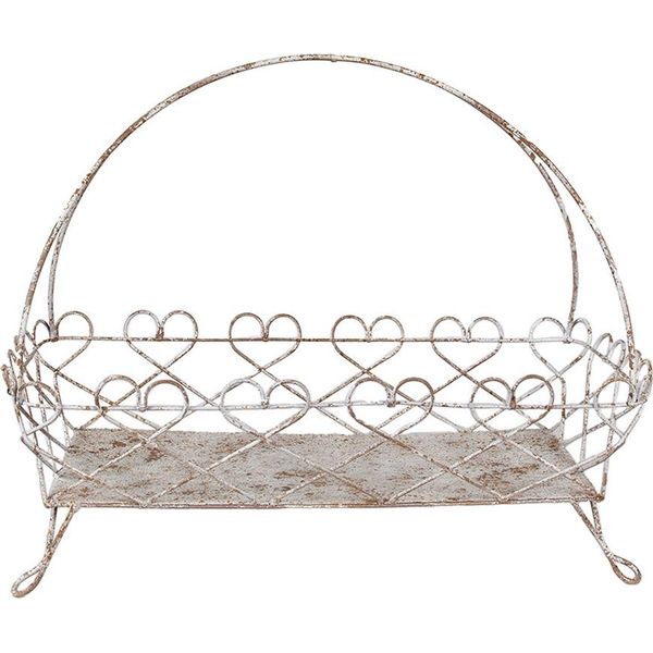 Etagere Clayre & Eef 50X24X41 Cm Bianco Marrone Metallo-image