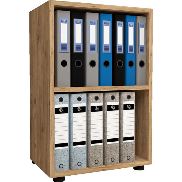 Scaffale E Libreria Dell'ufficio Ulas Rovere Al Miele A. 74 X L. 49 X P. 32 Cm-image